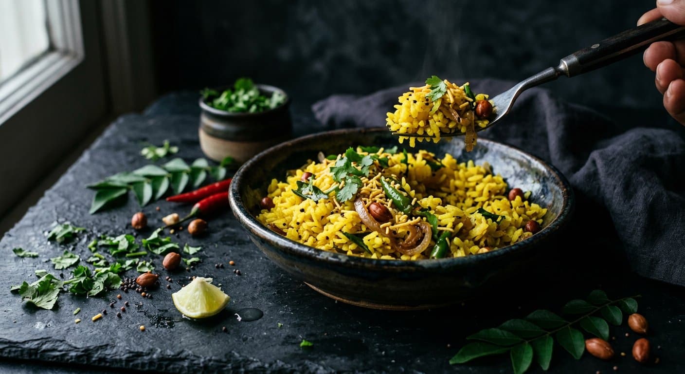 Poha preparation